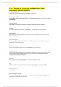 Ch&period;1 General Insurance Questions and answers latest update 