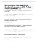 Westcoast Emt Final Study Guide Questions And Answers With Verified Solutions&lpar;GRADED A&plus;&rpar;