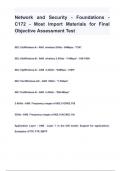 Network and Security - Foundations - C172 - Most Import Materials for Final Objective Assessment Test  (A+ GRADED 100% VERIFIED)