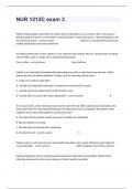 NUR 1212C exam 3 Questions And Accurate Answers Guaranteed A+.