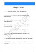 Blueprint Test 1 Questions And Answers Latest &vert;Update&vert; Verified Answers 