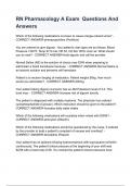 RN Pharmacology A Exam Questions And Answers&period;