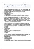 Pharmacology assessment &lpar;B&rpar; 2019 practice&period;