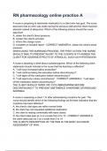 RN pharmacology online practice A