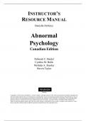 Official© Solutions Manual for Abnormal Psychology, First Canadian Edition,Beidel