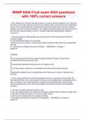 NRNP 6540 Final exam 2024 questions  with 100&percnt; correct answers