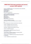 NRNP 6541 final exam questions and correct  answers 100&percnt; updated