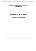 Official&copy; Solutions Manual for Abnormal Psychology&comma;Davison&comma;5th Canadian edition