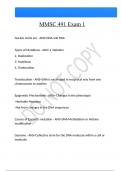 MMSC 491 Exam 1 Questions And Answers Latest &vert;Update&vert; Verified Answers 