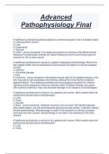 Advanced  Pathophysiology Final