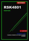 RSK4801 Exam Pack 2026 &lpar;Updated&rpar; - Operational Risk Management