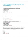 NCCT Billing and Coding exam 2024 with correct answers&period;