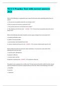NCCT Practice Test with correct answers 2024