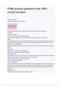 VTNE practice questions with 100&percnt; correct answers