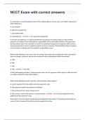NCCT Exam with correct answers