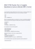 2024 VTNE Practice Test A Complete Questions & Answers &lpar;Solved&rpar; 100&percnt; Correct