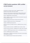VTNE Practice questions 100&percnt; verified correct answers
