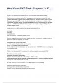 West Coast EMT Final - Chapters 1 - 40
