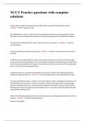 NCCT Practice questions with complete solutions