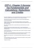 CFP 4 - Chapter 2 (Income  Tax Fundamentals and  Calculations: Deductions  and Credits)