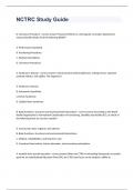 NCTRC Study Guide Question and answers  rated A+ 