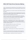 WGU C207 Data Driven Decision Making&period;
