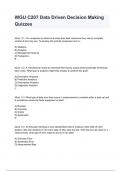 WGU C207 Data Driven Decision Making Quizzes