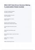 WGU C207 Data-Driven Decision Making FLASHCARDS FROM COURSE