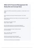 WGU C214 Financial Management OA Study Set and Concept Quiz&period;