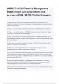 WGU C214 OA Financial Management Retake Exam Latest Questions and Answers &lpar;2024 &lowbar; 2025&rpar; 