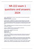 NR-222 exam 1 questions and answers  2024