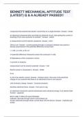BENNETT MECHANICAL APTITUDE TEST &lpar;LATEST&rpar; Q & A ALREADY PASSED&excl;&excl;