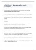 AWS Mod 9 Questions Correctly Answered&period;