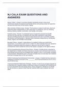 NJ CALA EXAM QUESTIONS AND ANSWERS (GRADED A)