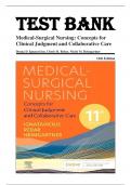 Test Bank for Medical-Surgical Nursing: Concepts for Clinical Judgment and Collaborative Care 11th Edition by Donna D. Ignatavicius, Cherie R. Rebar, Nicole M. Heimgartner