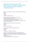 PHTLS PRE-TEST  QUESTIONS AND ANSWERS  LATEST GUIDE & A&plus; GRADED