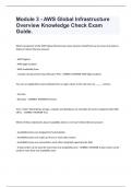 Module 3 - AWS Global Infrastructure Overview Knowledge Check Exam Guide&period;