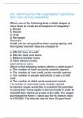 AFC CERTIFICATION PRE-ASSESSMENT QUESTIONS WITH 100&percnt; ACTUAL ANSWERS&excl;&excl;