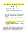 ATI Mental Health Proctored Exam with NGN 2024 (Detailed Exam Prep Solutions and Resources for the test in 2024/2025)