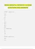 NIHSS GROUP A | PATIENTS 1-6 EXAM QUESTIONS AND ANSWERS