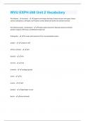 WVU EXPH-240 Unit 2 Vocabulary Questions With 100% Correct Answers!!