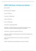 EXPH 240 Exam 4 Endocrine System Questions & Answers Already Graded A+