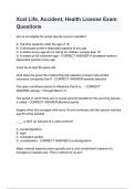 Xcel Life&comma; Accident&comma; Health License Exam Questions