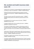 life&comma; accident and health insurance state exam- OH