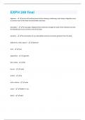EXPH 240 final Questions and Answers