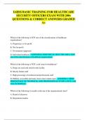 IAHSS BASIC TRAINING FOR HEALTHCARE  SECURITY OFFICERS EXAM WITH 200&plus;  QUESTIONS & CORRECT ANSWERS GRADED  A&plus;