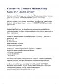 Construction Contracts Midterm Study Guide &lpar;A&plus; Graded already&rpar;