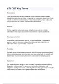 CSI CDT Key Terms&period;