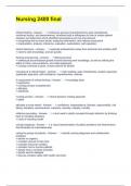 Nursing 2400 final Questions and Answers