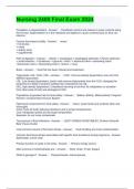 Nursing 2400 Final Exam 2024 Questions and Answers